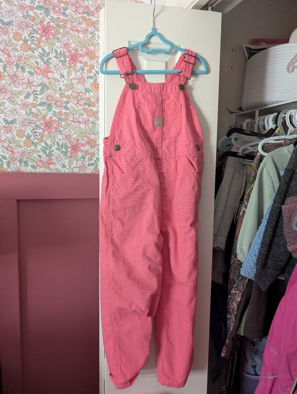 Carhartt Toddler Coral Pink Overalls